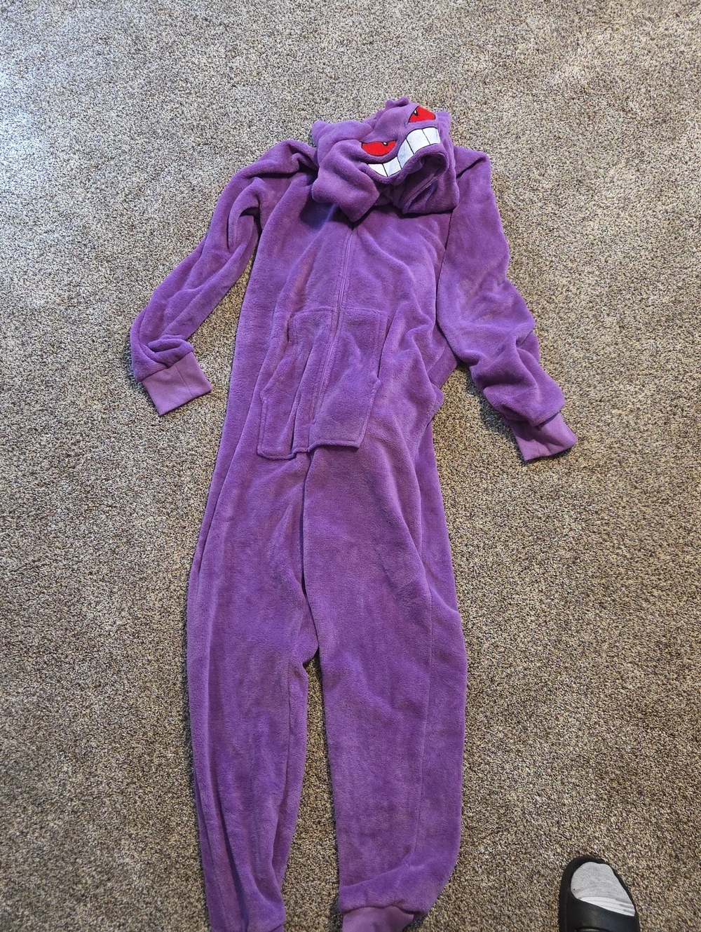 OppoSuits Purple Plush Zippered Onesie Hoodie
